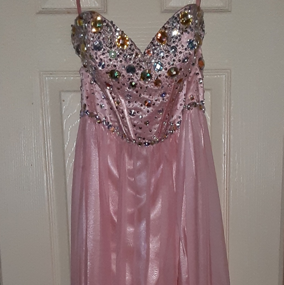 Maggie Sottero Floor length coral formal dress
